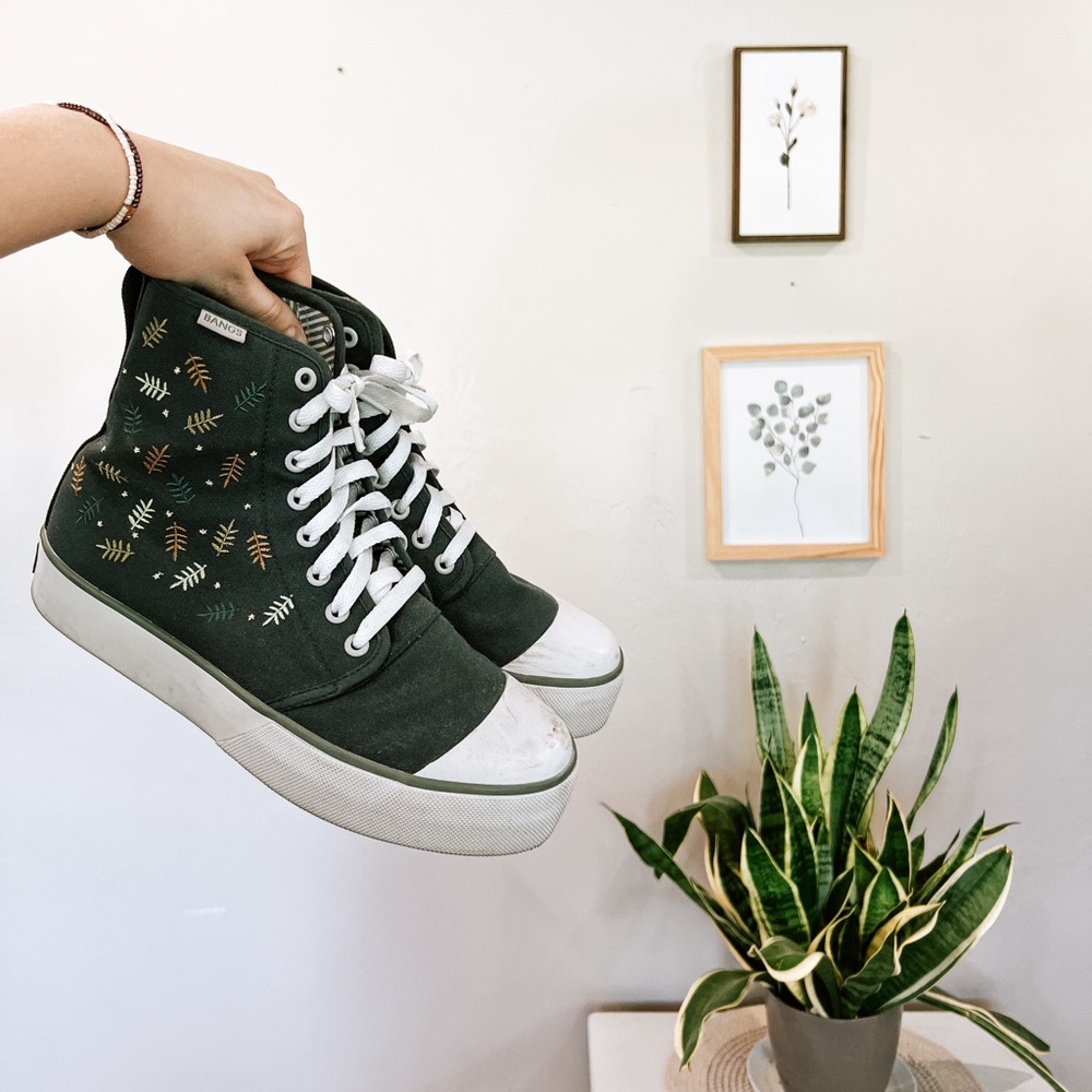 BANGS Forest Fern Platform High Tops